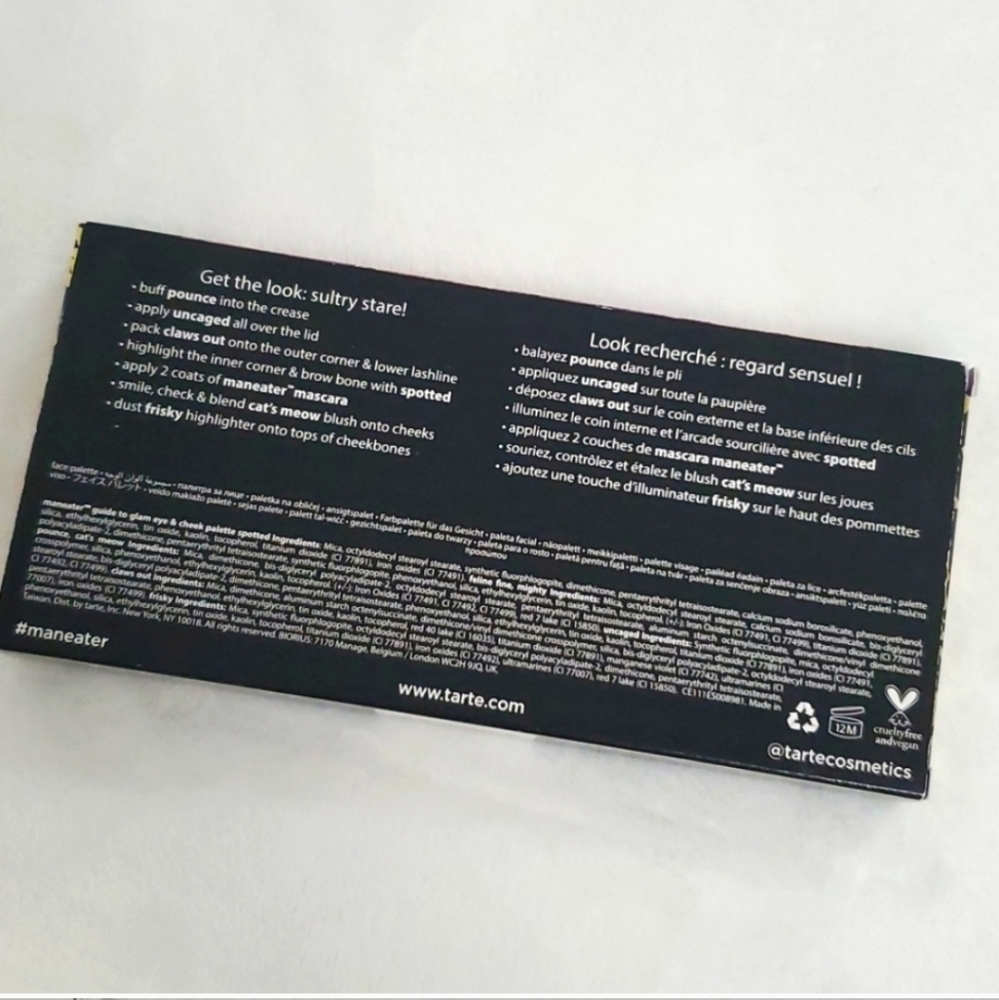 NIB Tarte Maneater Guide to Glam Eye & Cheek Palette - Picture 5 of 14